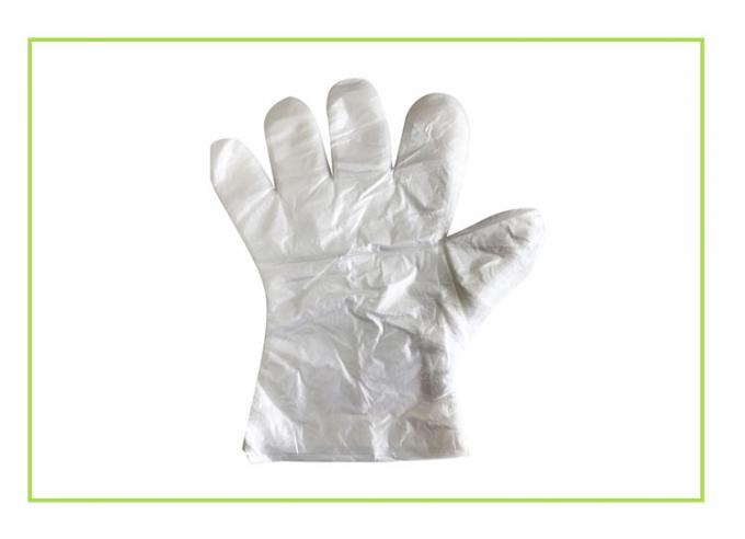 ถุงมือพลาสติกโพลีเอทิลีนชนิดทนน้ำและกันน้ำได้สำหรับเกรดอาหาร