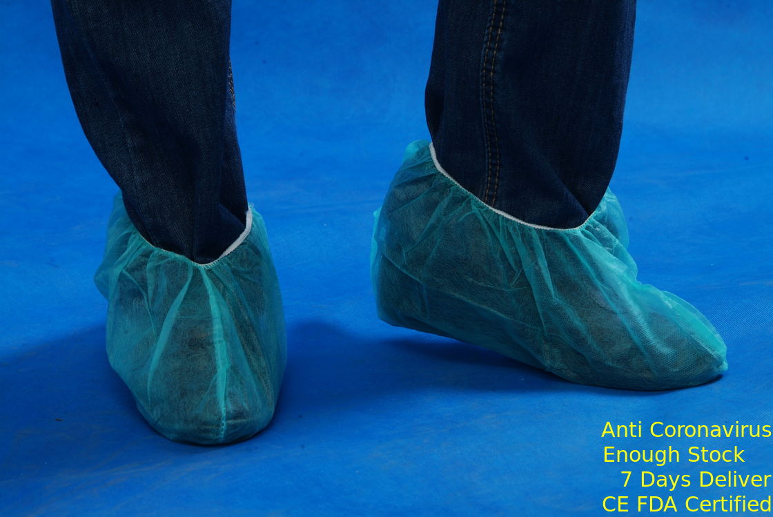 กันลื่นเท้าพลาสติกทิ้งรองเท้าครอบคลุมความหนาสีฟ้าอ่อน 30gsm ผู้ผลิต