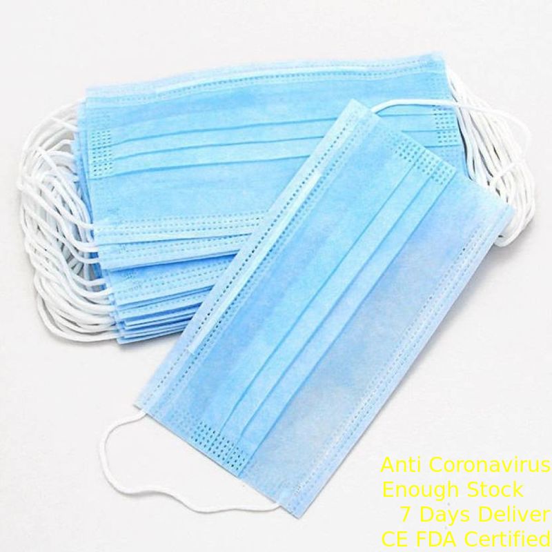 Eco Friendly Disposable Face Mask Personal Safety 3 Ply Non Woven Face Mask ผู้ผลิต
