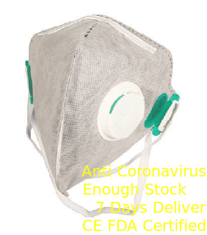 Activated Carbon FFP2 Respirator Mask 4 Layer Gray Color Non Stimulating ผู้ผลิต