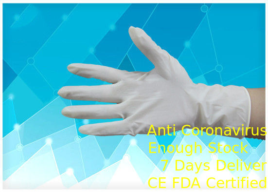 ความต้านทานการฉีกขาดถุงมือแพทย์ทิ้งถุงมือยางทางการแพทย์ที่มีการอนุมัติ CE ผู้ผลิต